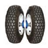 CBS ArcSafe pneumatic tires for rough terrain.